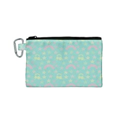 Music Stars Seafoam Canvas Cosmetic Bag (small) by snowwhitegirl