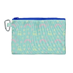 Music Stars Seafoam Canvas Cosmetic Bag (large) by snowwhitegirl