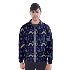 Music Stars Dark Teal Wind Breaker (men) by snowwhitegirl