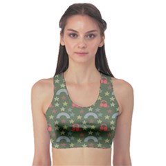 Music Stars Grass Green Sports Bra by snowwhitegirl