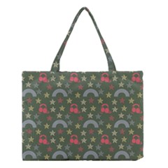 Music Stars Grass Green Medium Tote Bag by snowwhitegirl