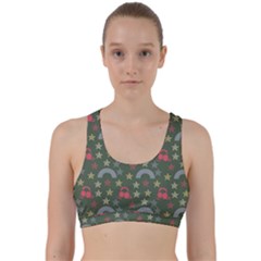 Music Stars Grass Green Back Weave Sports Bra by snowwhitegirl