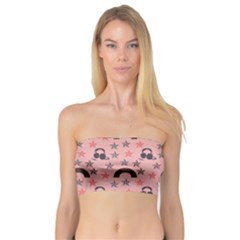 Music Stars Peach Bandeau Top