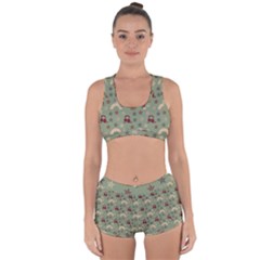 Music Stars Green Racerback Boyleg Bikini Set by snowwhitegirl