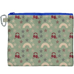 Music Stars Green Canvas Cosmetic Bag (xxxl)