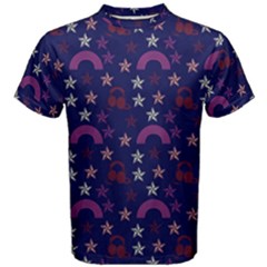 Music Stars Navy Men s Cotton Tee by snowwhitegirl