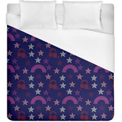 Music Stars Navy Duvet Cover (king Size) by snowwhitegirl