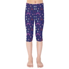 Music Stars Navy Kids  Capri Leggings  by snowwhitegirl