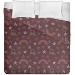 Music Stars Brown Duvet Cover Double Side (king Size) by snowwhitegirl