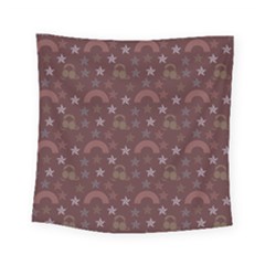 Music Stars Brown Square Tapestry (small) by snowwhitegirl