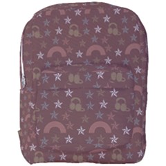 Music Stars Brown Full Print Backpack by snowwhitegirl