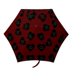 Cupcake Blood Red Black Mini Folding Umbrellas by snowwhitegirl