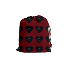 Cupcake Blood Red Black Drawstring Pouches (medium)  by snowwhitegirl