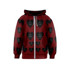 Cupcake Blood Red Black Kids  Zipper Hoodie by snowwhitegirl