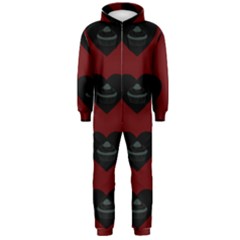 Cupcake Blood Red Black Hooded Jumpsuit (men) 