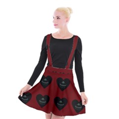 Cupcake Blood Red Black Suspender Skater Skirt by snowwhitegirl