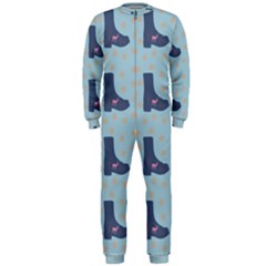 Deer Boots Teal Blue Onepiece Jumpsuit (men)  by snowwhitegirl