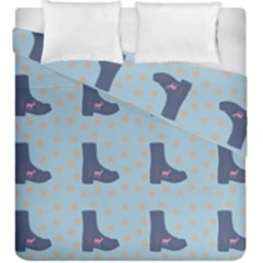 Deer Boots Teal Blue Duvet Cover Double Side (king Size) by snowwhitegirl