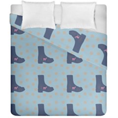 Deer Boots Teal Blue Duvet Cover Double Side (california King Size) by snowwhitegirl