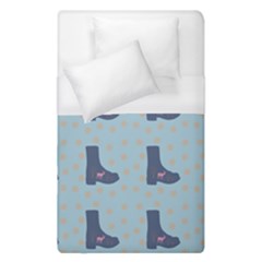 Deer Boots Teal Blue Duvet Cover (single Size) by snowwhitegirl