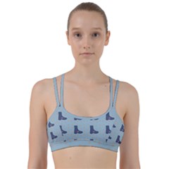 Deer Boots Teal Blue Line Them Up Sports Bra by snowwhitegirl