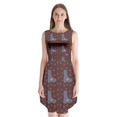 Deer Boots Brown Sleeveless Chiffon Dress   by snowwhitegirl