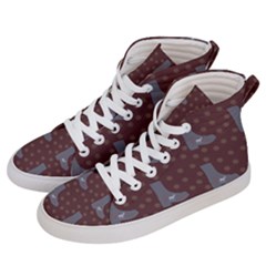 Deer Boots Brown Women s Hi-top Skate Sneakers