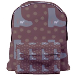 Deer Boots Brown Giant Full Print Backpack