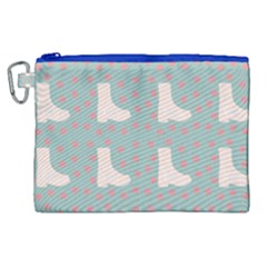 Deer Boots Blue White Canvas Cosmetic Bag (xl)