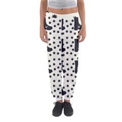 Deer Boots White Black Women s Jogger Sweatpants by snowwhitegirl