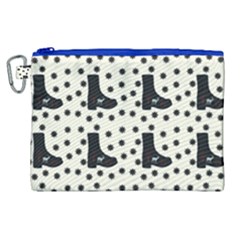 Deer Boots White Black Canvas Cosmetic Bag (xl)