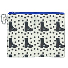 Deer Boots White Black Canvas Cosmetic Bag (xxl)