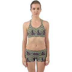 Deer Boots Green Back Web Sports Bra Set by snowwhitegirl