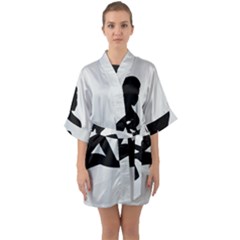 Girls Of Fitness Quarter Sleeve Kimono Robe by Mariart