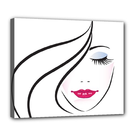 Makeup Face Girl Sweet Deluxe Canvas 24  X 20  