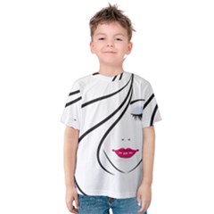 Makeup Face Girl Sweet Kids  Cotton Tee