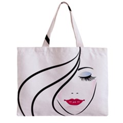 Makeup Face Girl Sweet Zipper Mini Tote Bag by Mariart