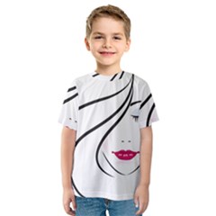 Makeup Face Girl Sweet Kids  Sport Mesh Tee