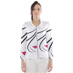 Makeup Face Girl Sweet Wind Breaker (women)