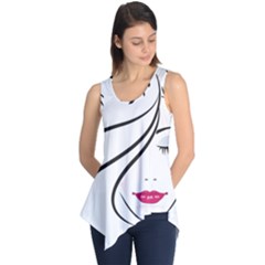 Makeup Face Girl Sweet Sleeveless Tunic