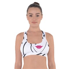 Makeup Face Girl Sweet Cross Back Sports Bra