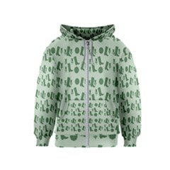 Green Boots Kids  Zipper Hoodie by snowwhitegirl