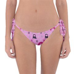 Music Stars Rose Pink Reversible Bikini Bottom by snowwhitegirl