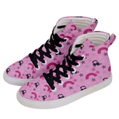 Music Stars Rose Pink Women s Hi-top Skate Sneakers