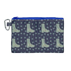 Blue Boots Canvas Cosmetic Bag (large)