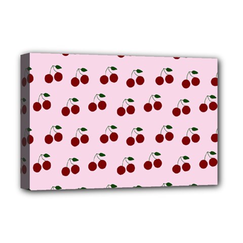 Pink Cherries Deluxe Canvas 18  X 12   by snowwhitegirl