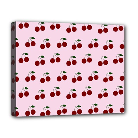 Pink Cherries Deluxe Canvas 20  X 16   by snowwhitegirl