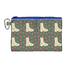 Green Boot Canvas Cosmetic Bag (large) by snowwhitegirl