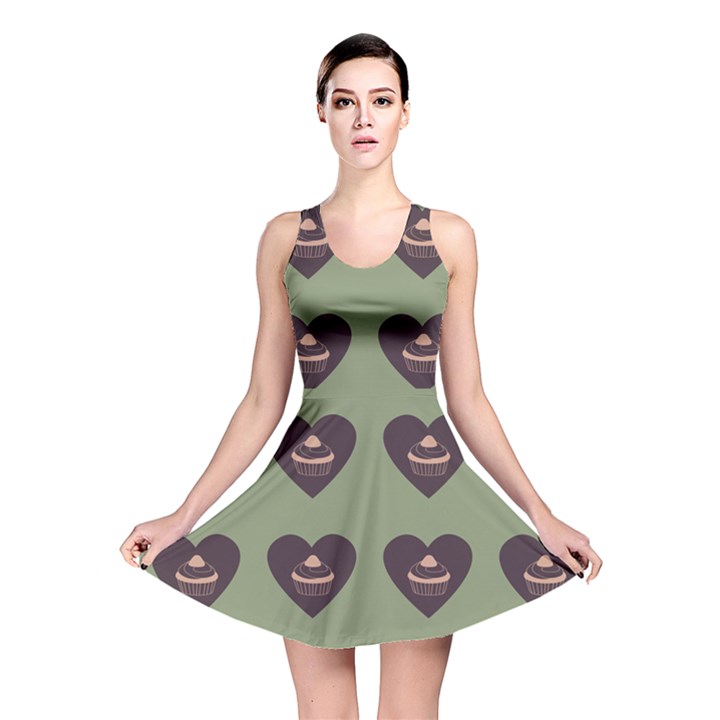 Cupcake Green Reversible Skater Dress