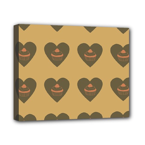 Cupcake Pumpkin Orange Grey Canvas 10  X 8  by snowwhitegirl